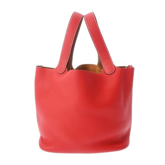 HERMES Picotin Lock MM Kazak Gold/Rouge Cou hand bag 800000133444000 - Picture 1 of 8